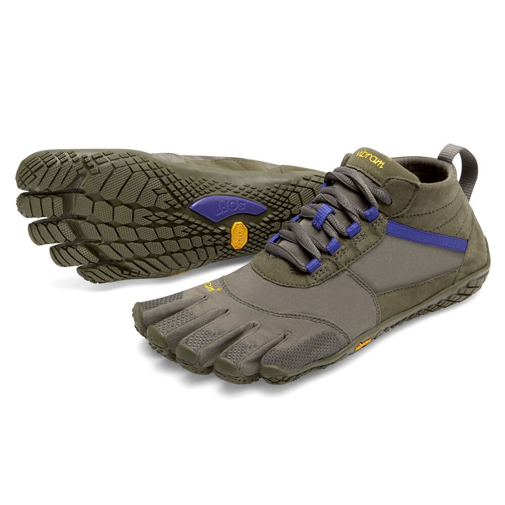 Vibram FiveFingers Dames V-Trek - Bergschoenen Olijfgroen/Paars - 291068NVO